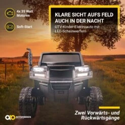 Elektroauto A730 UTV In Schwarz -Kinderspielzeug actionbikes motors elektroauto a730 utv in schwarz 2