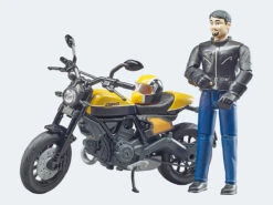 Bruder Bworld Scrampler Ducati Full Throttle Mit Fahrer