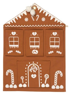 Adventskalender "Gingerbread House" In Hellbraun - (L)68 X (B)48 Cm
