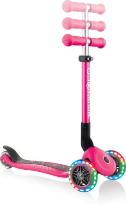 GLOBBER JUNIOR FOLDABLE LIGHTS Fuchsia Pink, Mit Leuchtrollen -Kinderspielzeug globber junior foldable lights fuchsia pink mit leuchtrollen 4