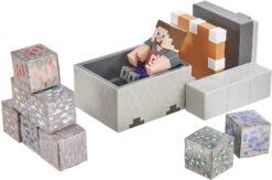 MATTEL Minecraft Minecart Mayhem Spielset Mit Steve-Figur Und Zubehör -Kinderspielzeug mattel minecraft minecart mayhem spielset mit steve figur und zubehor 2