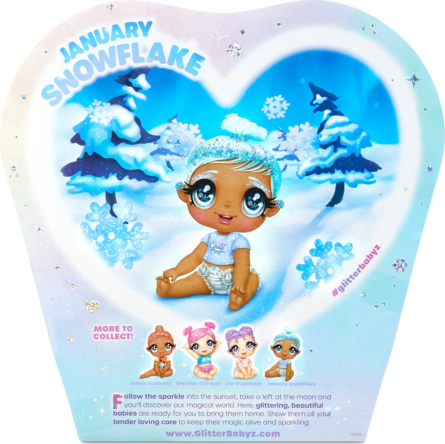 MGA Glitter Babyz Doll - January Snowflake (Light Blue/Snowflake) 4 MGA Glitter Babyz Doll - January Snowflake (Light Blue/Snowflake) – Bild 4