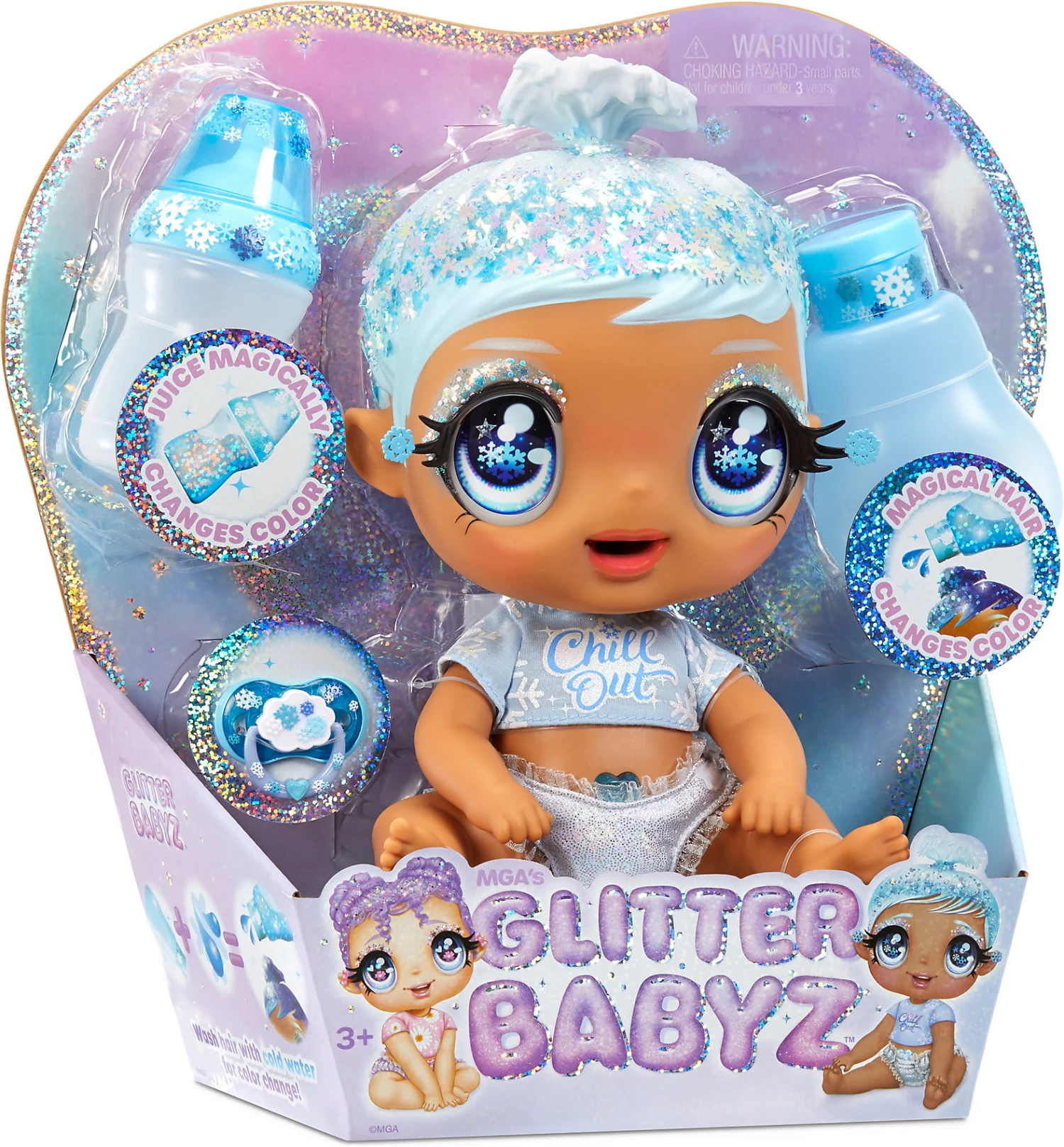 MGA Glitter Babyz Doll - January Snowflake (Light Blue/Snowflake) 1 MGA Glitter Babyz Doll - January Snowflake (Light Blue/Snowflake)