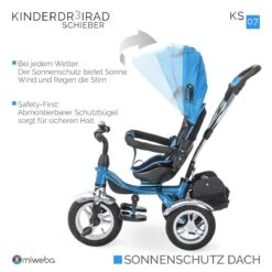 Dreirad KS07 In Blau -Kinderspielzeug miweba dreirad ks07 in blau 5
