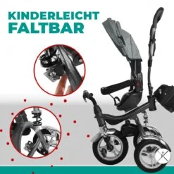 Dreirad KSF10 In Grau -Kinderspielzeug miweba dreirad ksf10 in grau 4