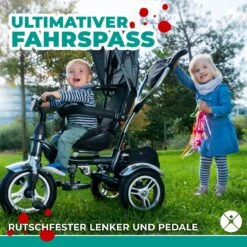 Dreirad KSF10 In Grau -Kinderspielzeug miweba dreirad ksf10 in grau 5