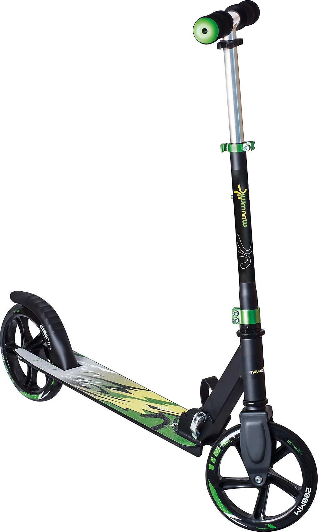 Aluminium Scooter 200 Mm Schwarz-Grün-Gelb 1 Aluminium Scooter 200 Mm Schwarz-Grün-Gelb