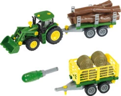 Theo Klein John Deere Traktor Mit Holz- Und Heuwagen -Kinderspielzeug theo klein john deere traktor mit holz und heuwagen 2