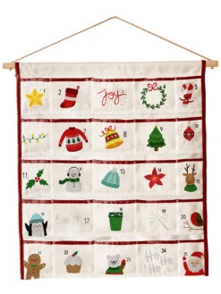 Adventskalender "Christmas" In Creme/ Bunt - (L)75 X (B)65 Cm